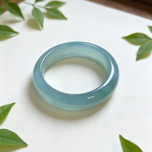 掌中翠A货冰种蓝水翡翠指环