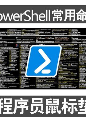 PowerShell常用命令程序员鼠标垫dos命令超大号防水编程电脑桌垫