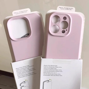 高级感灰粉色不发黄适用苹果15promax壳14液态硅胶iPhone13耐脏12pro软糯11全包镜头莫兰迪藕荷粉色防摔