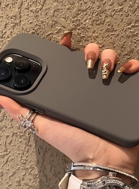 新款炭灰色液态硅胶适用K70小米14ultra壳13t/K60E红米50石墨灰40亲肤10/Note12PRO+全包civi/11T/turbo3