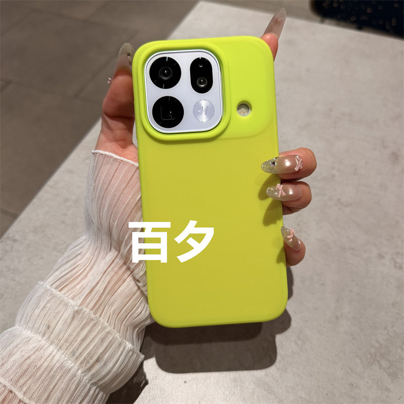 真液态硅胶!高品质纯色ins风简约软糯高级冰淇淋色系全包适用于OPPO findx9spro/x8s+/x7/reno16/15