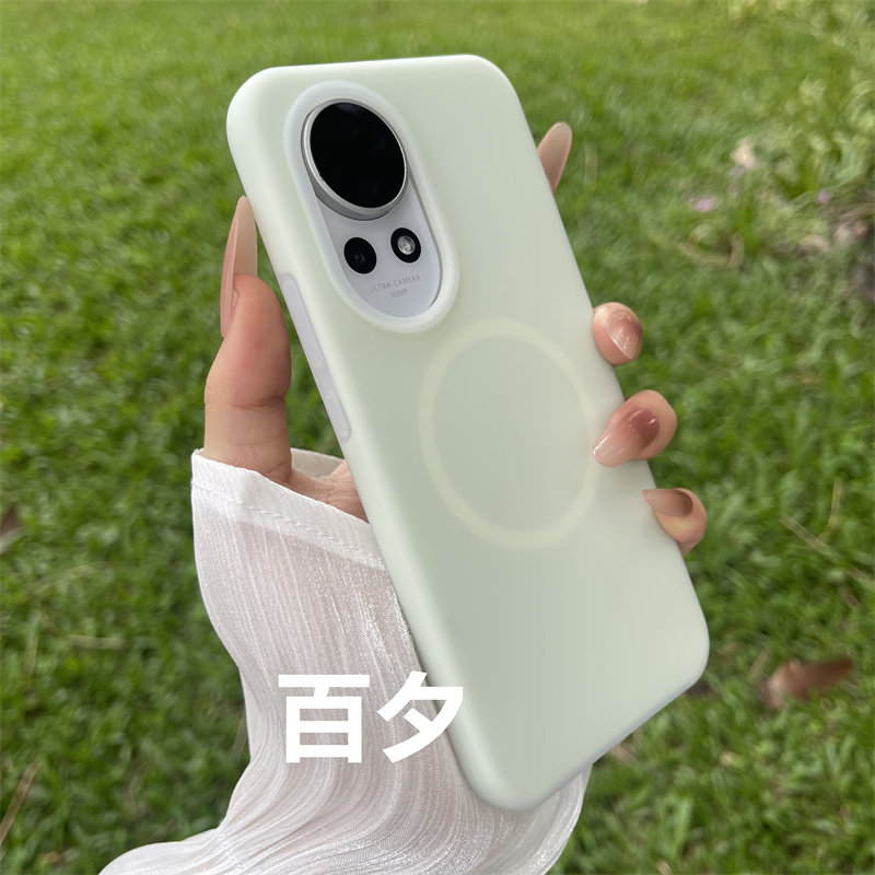 ins夏天曼波绿色果冻真液态硅胶壳适用华为Nova13/12手机壳13pro全包耐脏带磁吸保护套