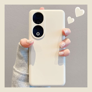 7060高级纯色50pro耐脏肤感防摔男女款 液态硅胶适用荣耀90壳华为Pura70Pro荣耀200pro情侣荣耀100新款