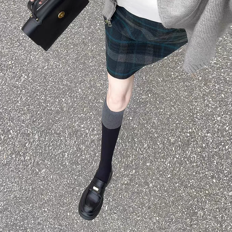 拼色小腿袜子女春秋款微压显瘦纯棉黑色长筒袜高筒过膝袜灰色秋冬,女士内衣/男士内衣/家居服,长筒袜,淘宝优惠券,粉丝福利购,淘宝优惠卷