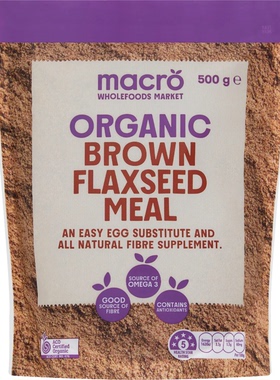 澳小肚腩洲代购macro有机亚麻籽粉Brown Flaxseed Meal500g