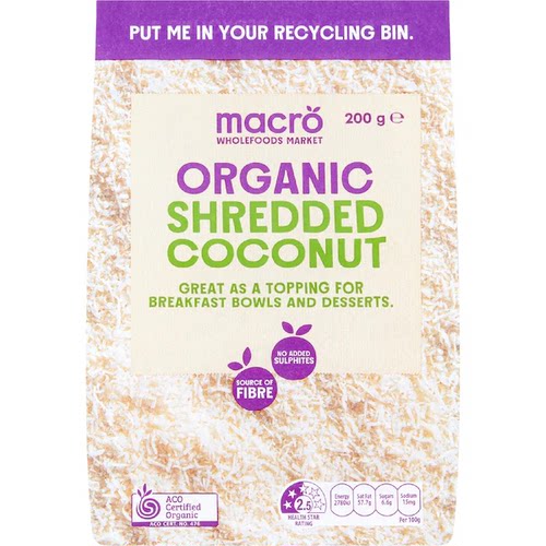 macro有机椰丝200g甜品烘焙原料