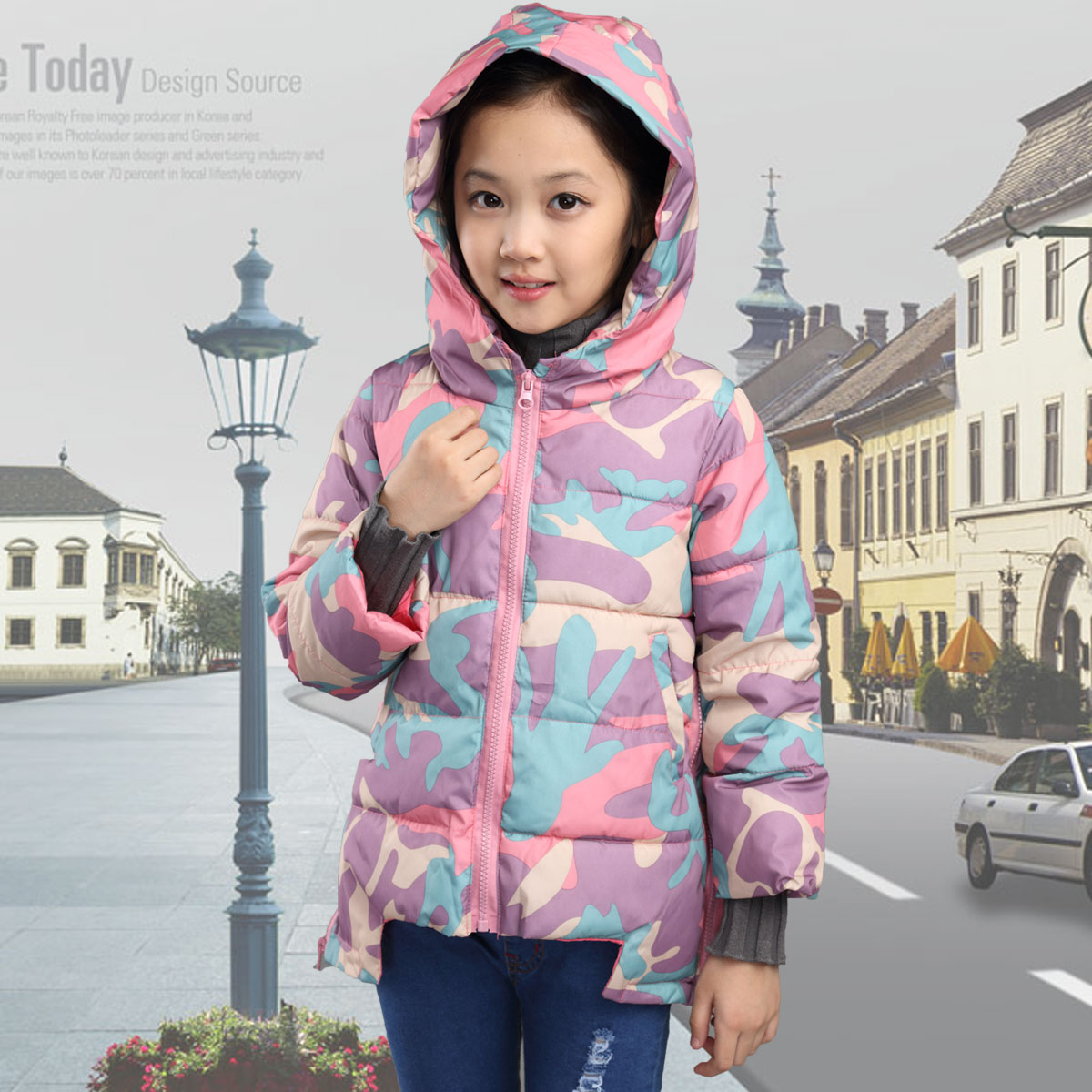 Manteau pour fille SILINGYU - Ref 2164203 Image 3