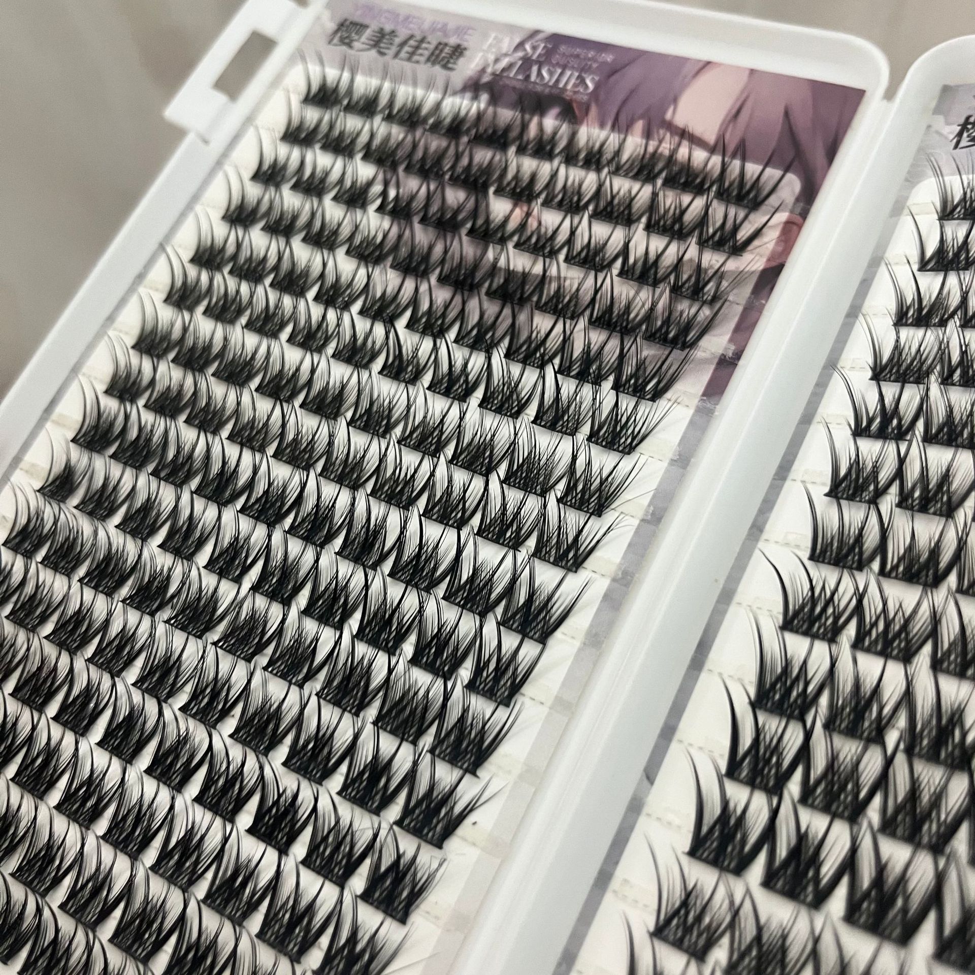 新款大容量美人鱼睫毛书新手层次凌乱感自然懒人单簇毛流感假睫毛