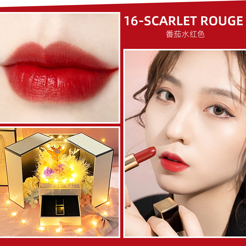 官方正品tf口红经典黑管16番茄红15橘红色滋润显白官方旗舰礼盒装