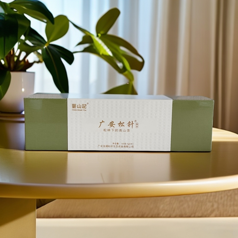 华蓥山上松林下的高山茶绿茶广安松针120g