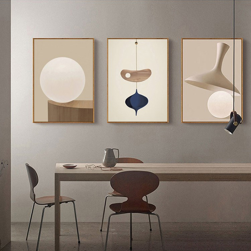 北欧抽象几何莫兰迪画装饰画客厅墙壁画玄关样板房沙发背景墙挂画图片
