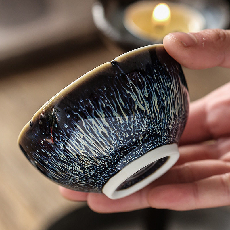 均窑天目茶杯景镇窑变釉泡茶茗杯功夫茶具杯子主人杯单个代发