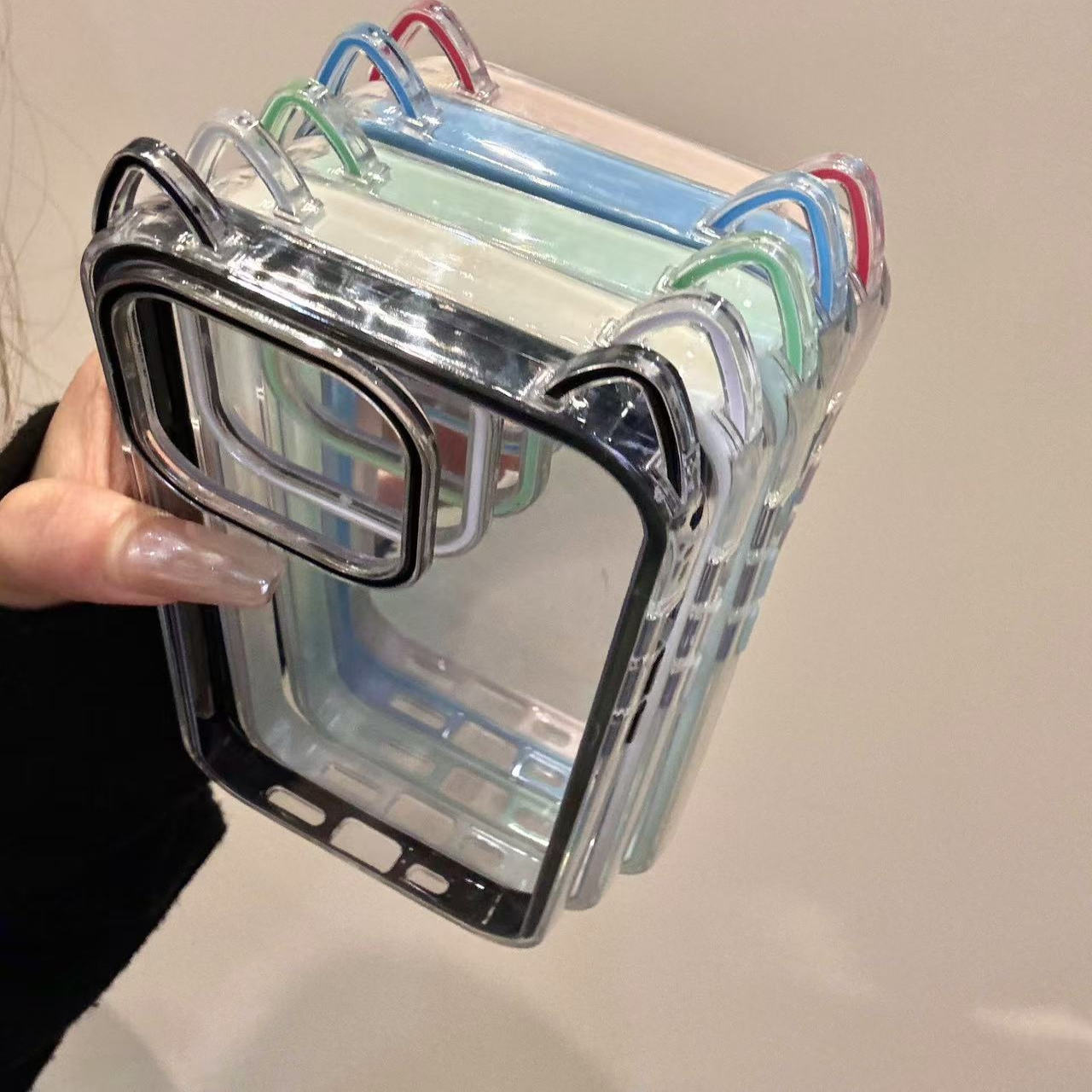 多巴胺糖果色猫耳朵透明壳适用iphone16promax苹果15手机壳14/13p满满少女心软萌甜美童趣