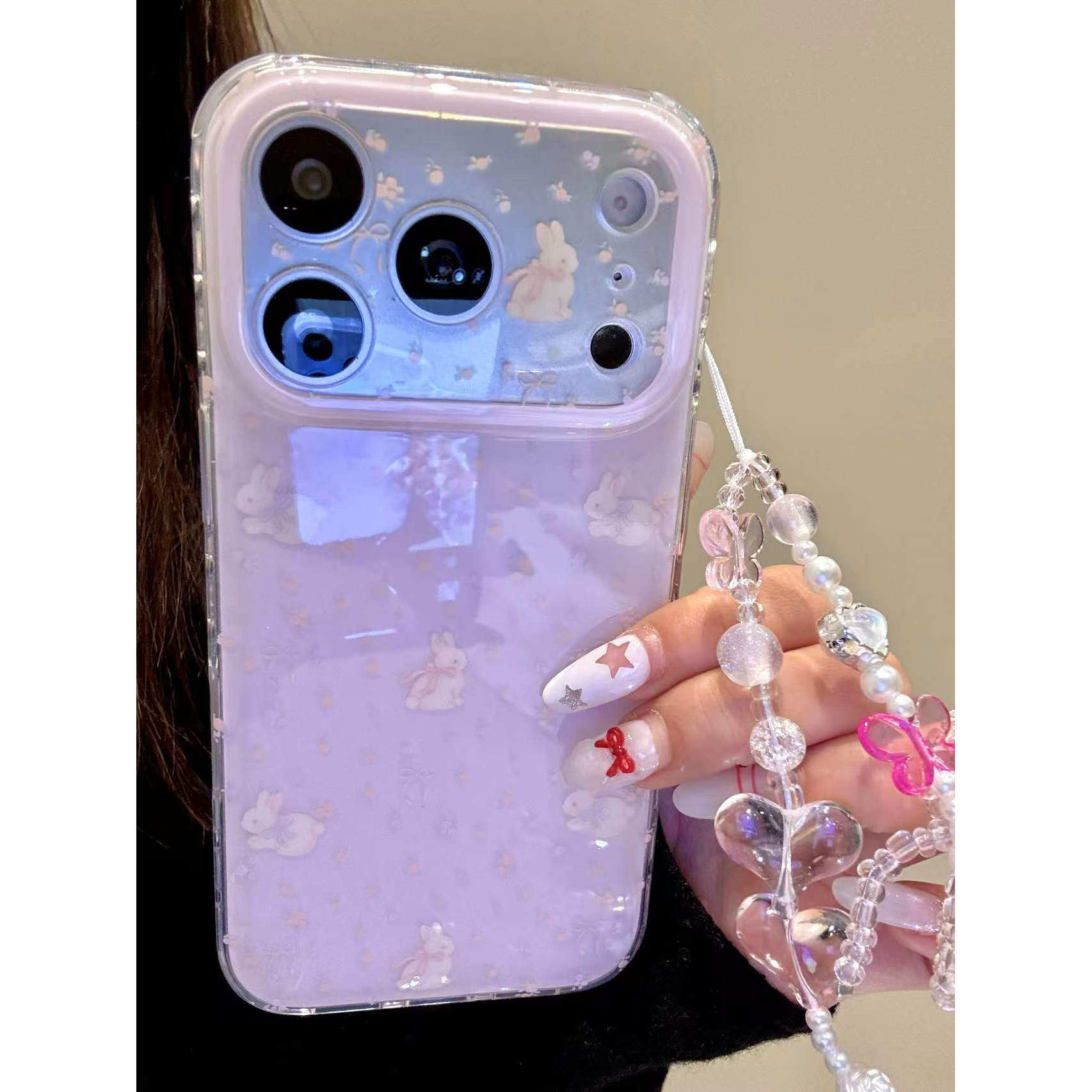 甜系粉底满屏碎花小兔适用于iphone17promax苹果16p手机壳15p新款小众简约设计感防摔保护壳,3C数码配件,手机保护套/壳,淘宝优惠券,粉丝福利购,淘宝优惠卷