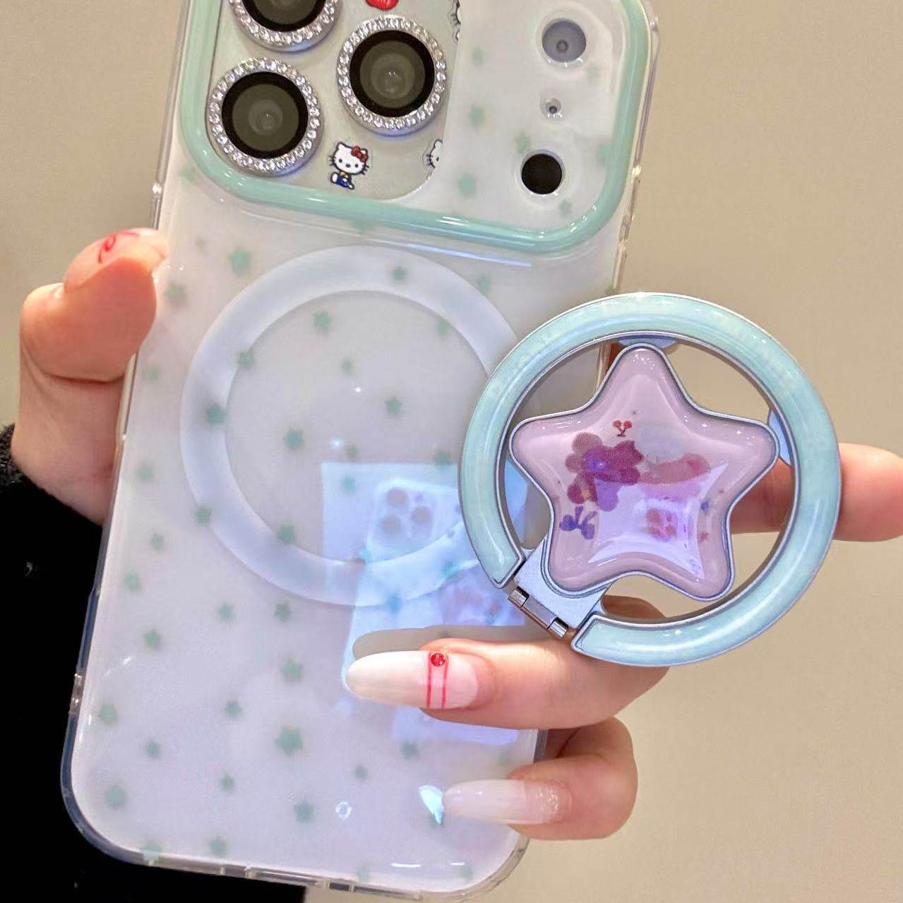 小清新墨绿星星小熊小兔磁吸适用于iphone17promax苹果16手机壳15小众简约设计感防摔保护壳,3C数码配件,手机保护套/壳,淘宝优惠券,粉丝福利购,淘宝优惠卷