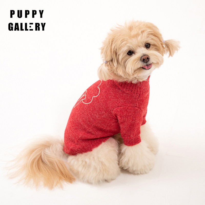 花椰菜针织毛衣 puppy gallery韩国宠物狗狗小型中大型犬保暖衣服