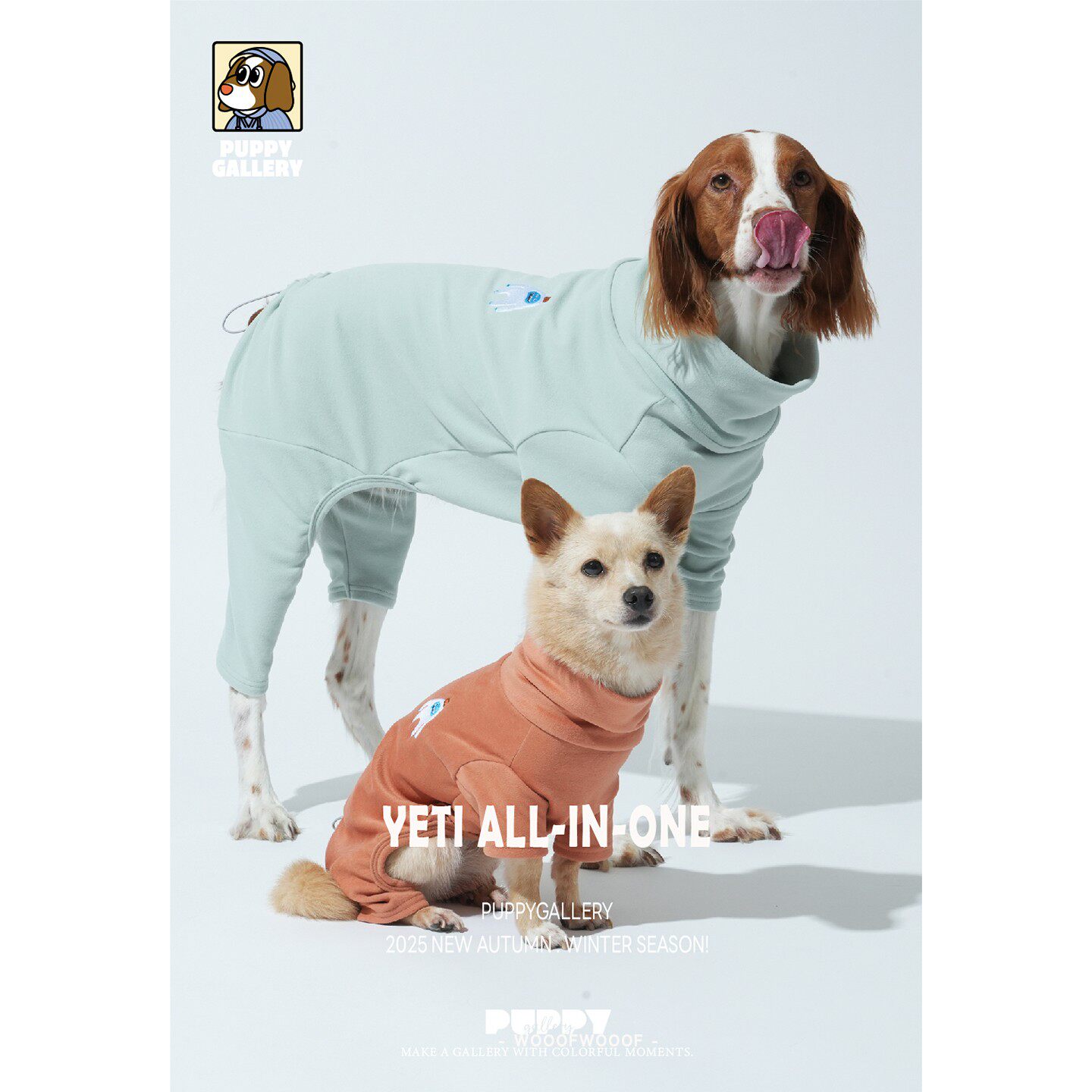 雪怪高领四脚衣 Puppy Gallery韩国宠物狗大中小型犬柔软舒适卫衣