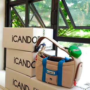 摇篮包 iCANDOR韩国进口宠物狗狗猫外出车载窝Peek-A-Boo斜挎背包