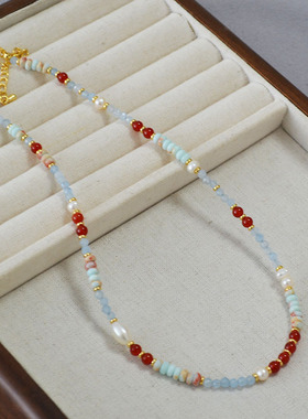 欧美小众复古文艺不对称项链