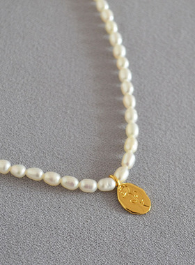 法式浪漫复古椭圆玫瑰花项链