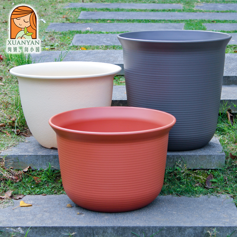 爱丽思仿陶瓷花盆大号爱丽丝长钵