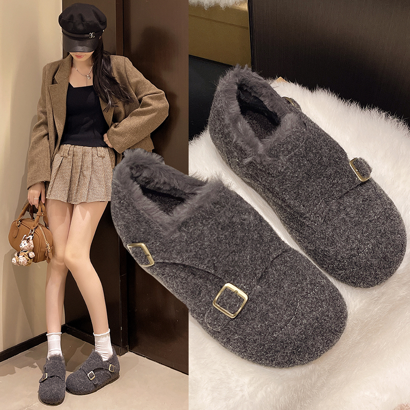 加绒保暖全包勃肯雪地靴女新款