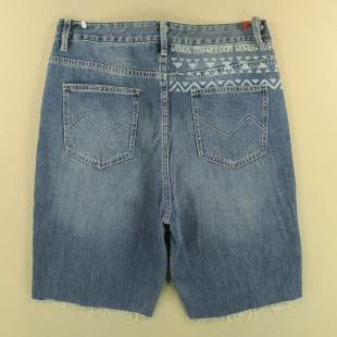 纯棉薄款 短裤 夏款 牛仔中裤 9831 男32码 KHCO广州牛仔C308 五分裤