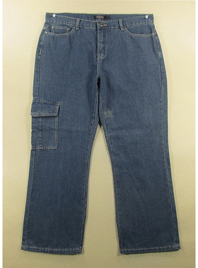 牛仔裤男多兜宽松微喇叭裤复古劳动服长裤子全新品*K108/52502-02