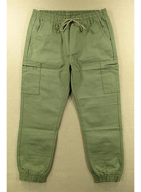 04*9983/V308休闲裤男松紧腰多兜工装弹力束口老爹裤哈伦裤九分