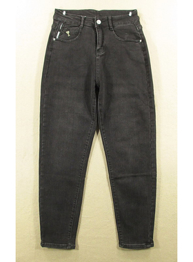 牛仔裤女27码秋冬加厚弹力老爹哈伦专治腿粗包邮/K103/68253-03