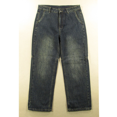 牛仔裤男美式潮流复古慵懒风嘻哈滑板阔腿裤高腰长裤N404/3583*02