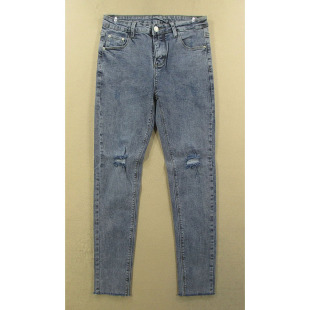 弹力破洞修身 小脚裤 3354 九分裤 DH201 女25码 包邮 牛仔裤 特价