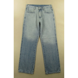 男31码 7513 美式 复古宽松直筒L204 慵懒风阔腿莱塞尔薄款 牛仔裤