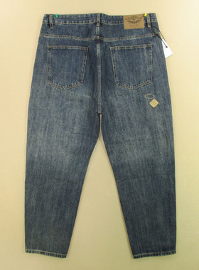 牛仔裤男40码萝卜裤宽松窄脚小脚锥形大码肥佬裤裤子R302/3803-01