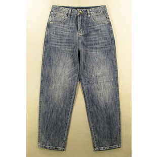 3581 牛仔裤 S409 高腰宽松老爹萝卜型哈伦裤 男日系复古锥形裤