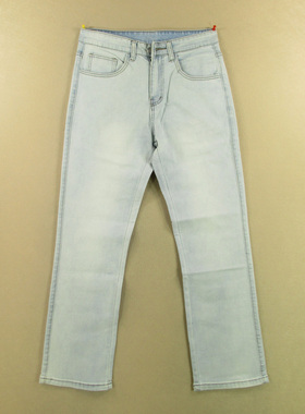 牛仔裤男28码欧版复古弹力中腰修身微喇KHCO长裤子O307/6804-20