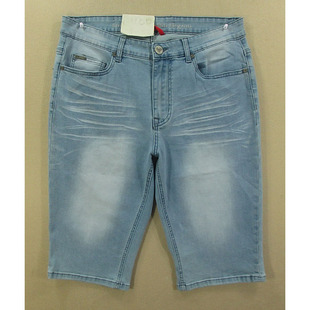 潮牌百搭柔软透气弹力修身 男32码 款 J102 牛仔中裤 8302 五分裤