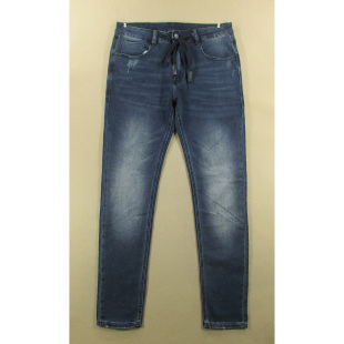 男32码 7505 欧版 W303 复古锥形弹力低腰紧身小脚长裤 针织牛仔裤