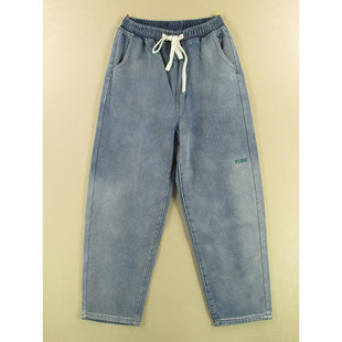 宽松加肥加厚保暖冬裤 老爹裤 长裤 C204 加绒牛仔裤 68505 男30码