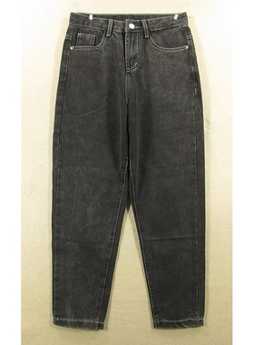 牛仔裤女25码秋冬抓绒加厚老爹哈伦裤专治腿粗包邮K103/68253-07