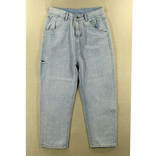 牛仔裤 女韩版 潮显瘦破洞高腰宽松老爹裤 包邮 S306 九分裤 68982