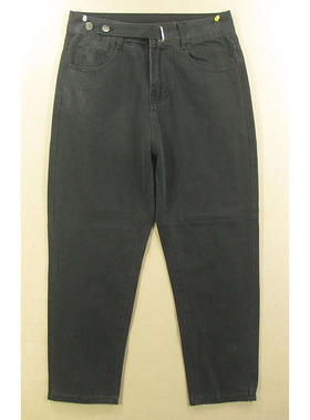 牛仔裤女 欧版浅黑高腰宽松老爹裤萝卜裤*全场包邮W101/98082**7