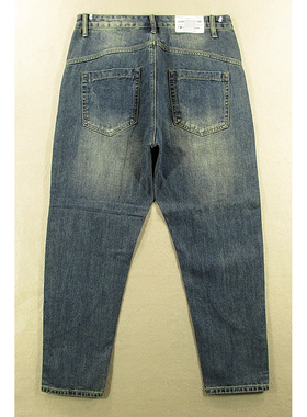 牛仔裤男美式复古秋冬款厚实宽松锥形裤老爹哈伦裤K307/68285*04