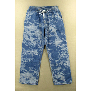 牛仔裤 男美式 薄款 包邮 O204 松紧腰潮街头宽松直筒KHCO 8983