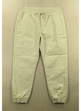 休闲裤九分裤男34码多兜弹力缩口束脚裤补丁全新品F108/05502-17