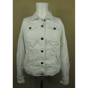 牛仔夹克外套女XS码 弹力多兜ss工装修身款*包邮V101/2815-01