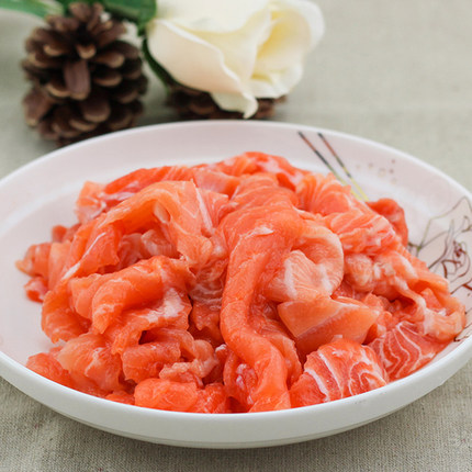 【鲜有汇聚】进口新鲜三文鱼碎肉400克 每天现杀