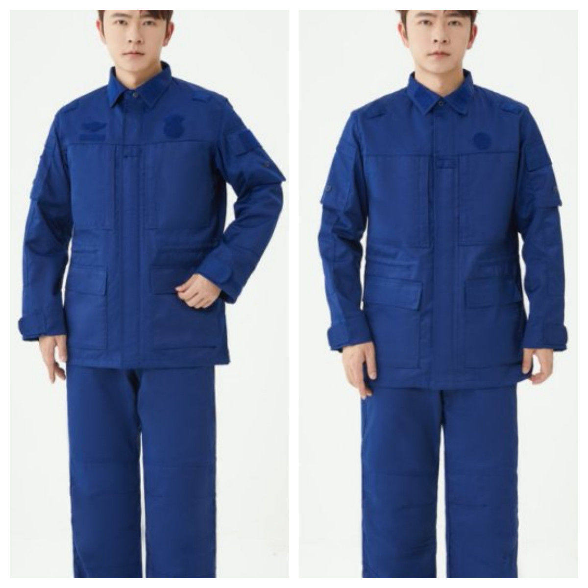23款蓝色夏季作训服长袖套装男户外救援工作服冬季加厚耐磨工作服