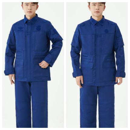 23款蓝色夏季作训服长袖套装男户外救援工作服冬季加厚耐磨工作服