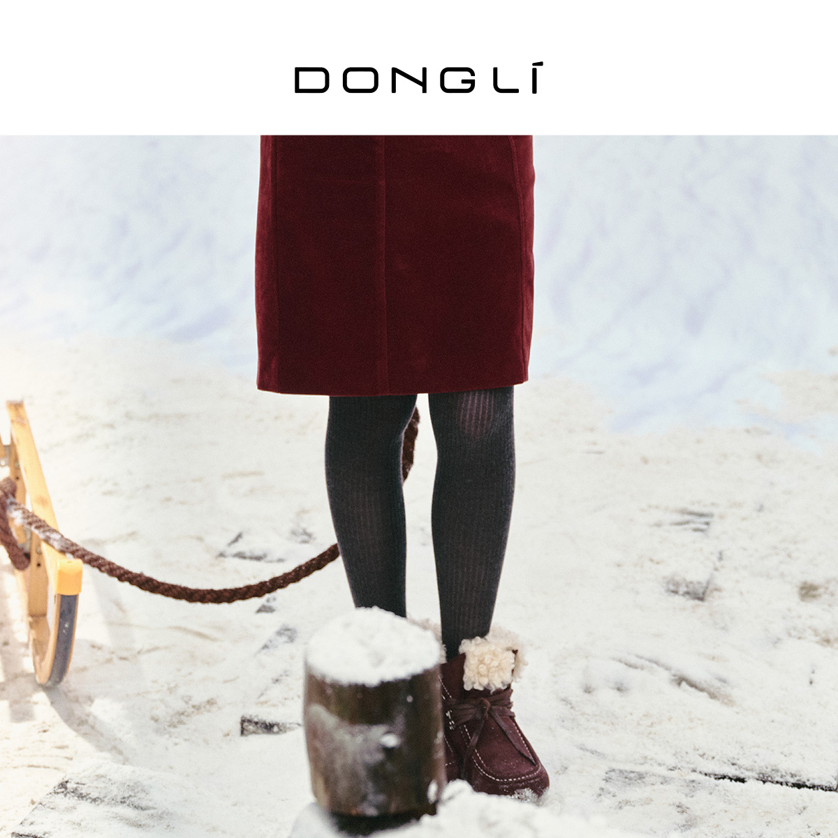 东黎针织长筒保暖羊绒袜